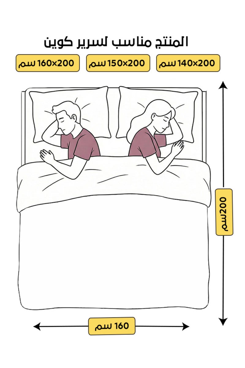 ميلين طقم شرشف قطن 300غرزة صيفي مقاس كوين - 3 قطع - يناسب سرير بمقاس 200x160 - إسميليا - رمادي - Image 5